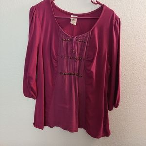 Just My Size 2X Pink Blouse